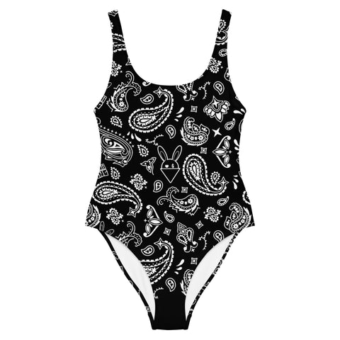 BUNNII GANG "BLACK BANDANA" One-Piece Swimsuit