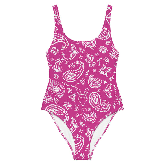 BUNNII GANG "PINK BANDANA" One-Piece Swimsuit