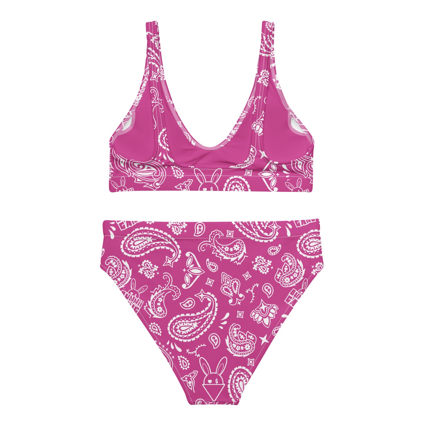 BUNNII GANG "PINK BANDANA" High-Waisted Bikini