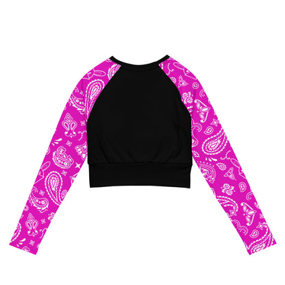 BUNNII GANG "BUNNII BANDANA" Long-sleeve crop top