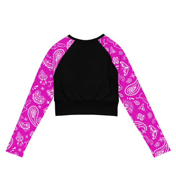 BUNNII GANG "BUNNII BANDANA" Long-sleeve crop top
