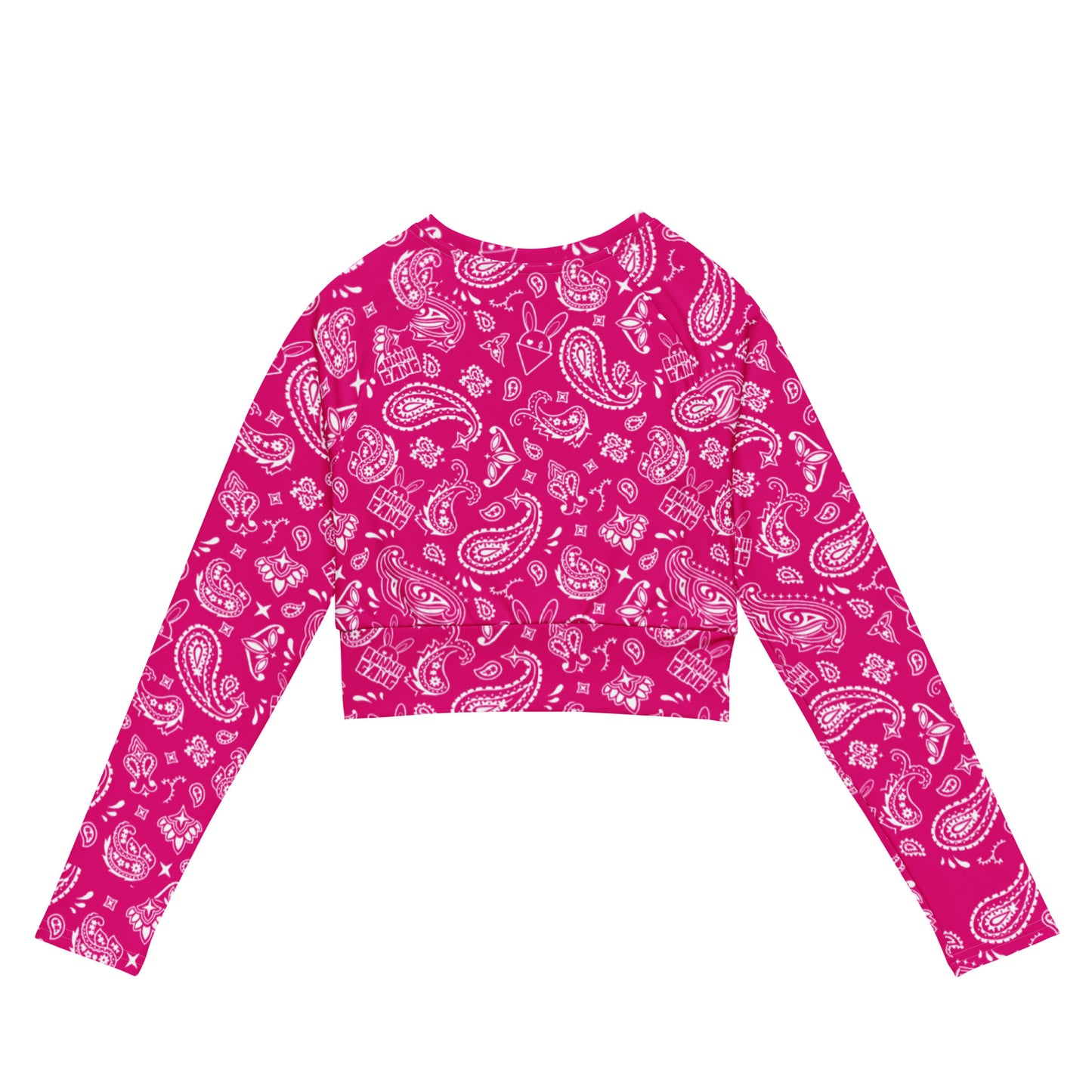 BUNNII GANG "BUNNII BANDANA" Long-sleeve crop top