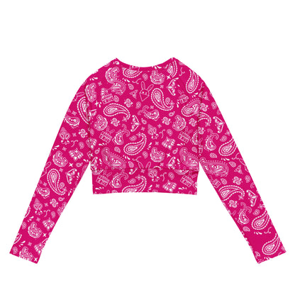 BUNNII GANG "BUNNII BANDANA" Long-sleeve crop top