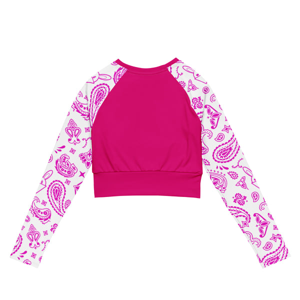 BUNNII GANG "BUNNII BANDANA" Long-sleeve crop top