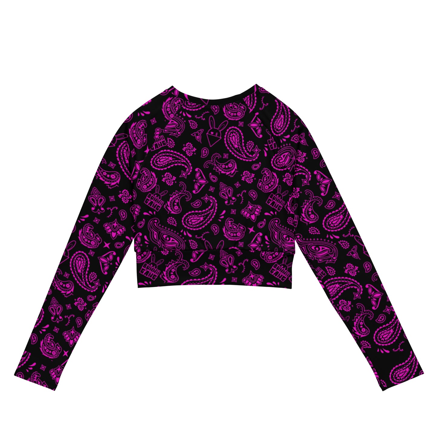 BUNNII GANG "BUNNII BANDANA" Long-sleeve crop top