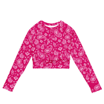 BUNNII GANG "BUNNII BANDANA" Long-sleeve crop top