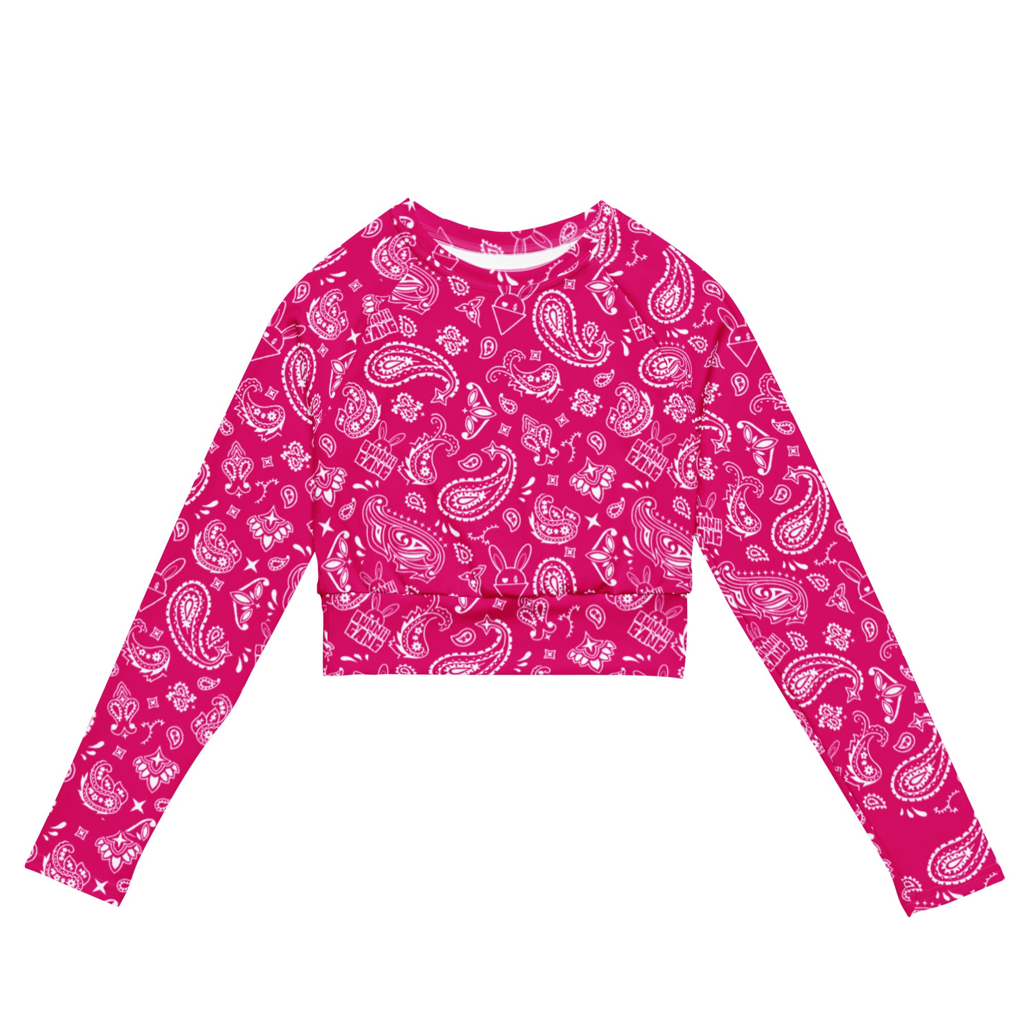 BUNNII GANG "BUNNII BANDANA" Long-sleeve crop top