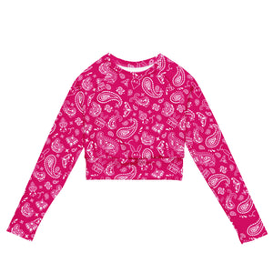 BUNNII GANG "BUNNII BANDANA" Long-sleeve crop top