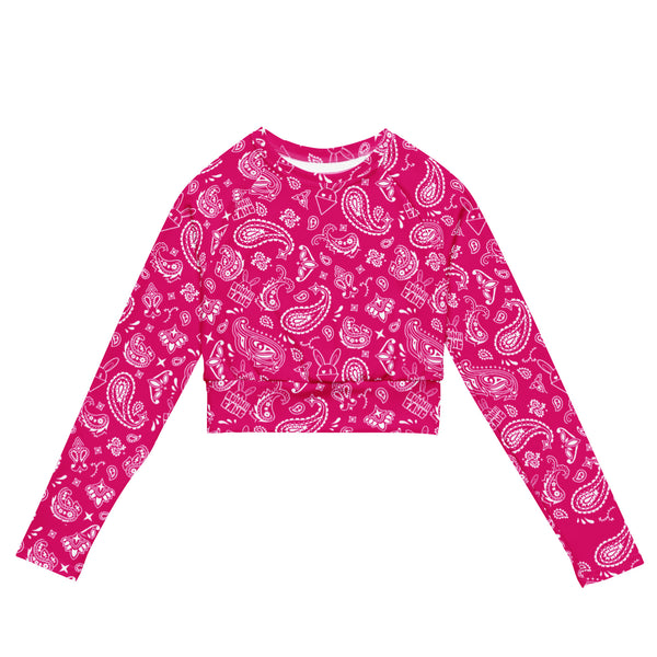BUNNII GANG "BUNNII BANDANA" Long-sleeve crop top