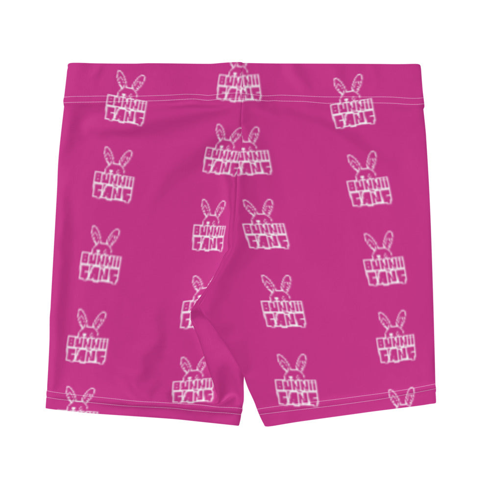 BUNNII GANG MAGENTA STRETCH SHORTS