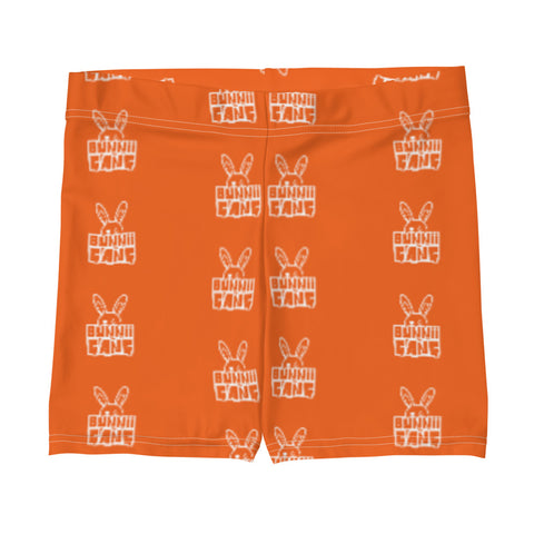 BUNNII GANG ORANGE STRETCH SHORTS