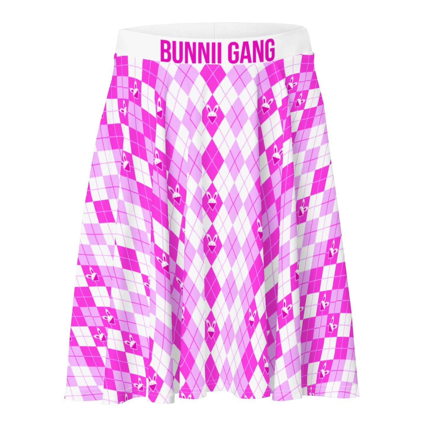 BUNNII GANG "ARGYLE" Skater Skirt