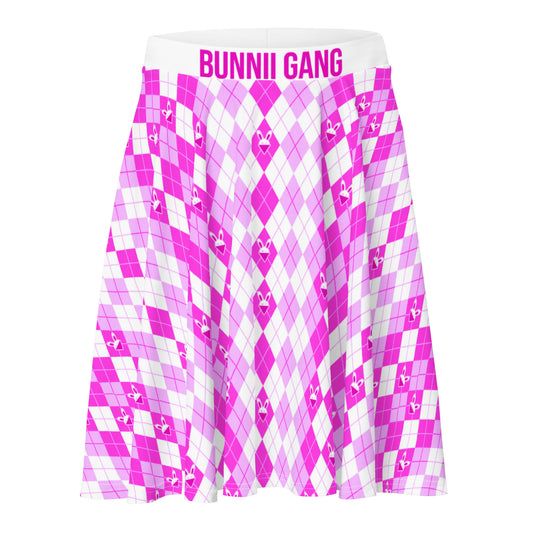 BUNNII GANG "ARGYLE" Skater Skirt