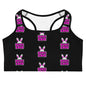 BUNNII GANG BLACK "LOGO" SPORTS BRA