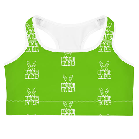 BUNNII GANG GREEN SPORTS BRA