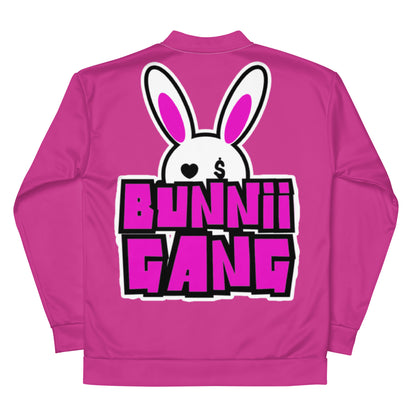 BUNNII GANG "LOGO" Pink Bomber Jacket