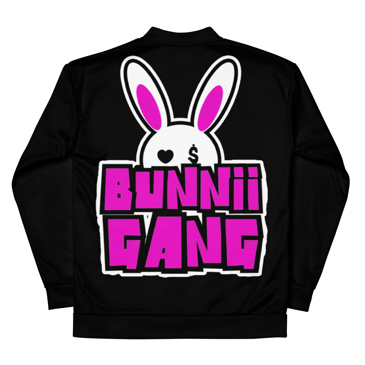 BUNNII GANG "LOGO" Black Bomber Jacket
