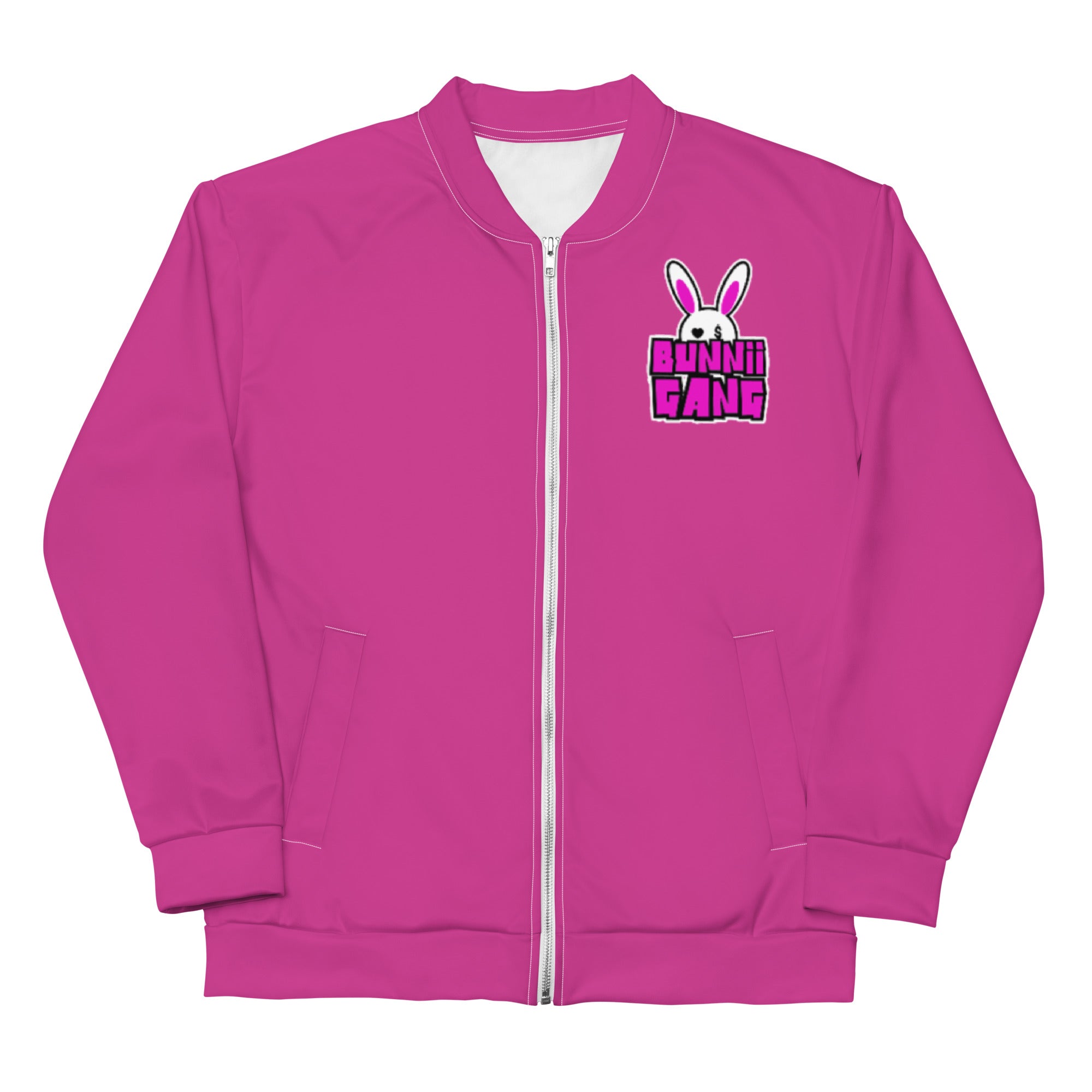 BUNNII GANG "LOGO" Pink Bomber Jacket