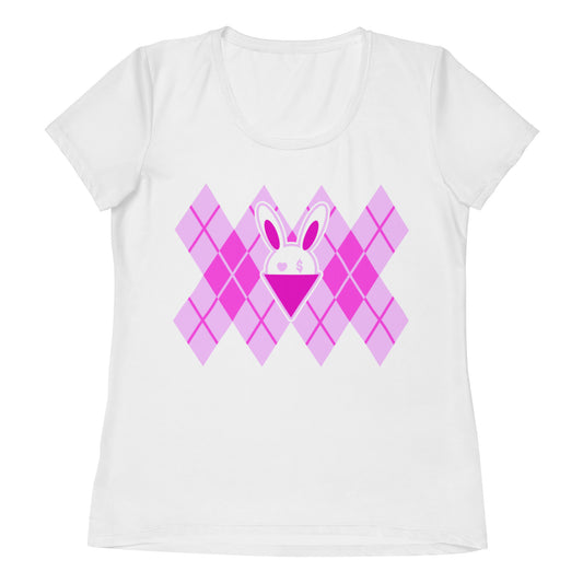 BUNNII GANG "ARGYLE" Women's Athletic T-shirt