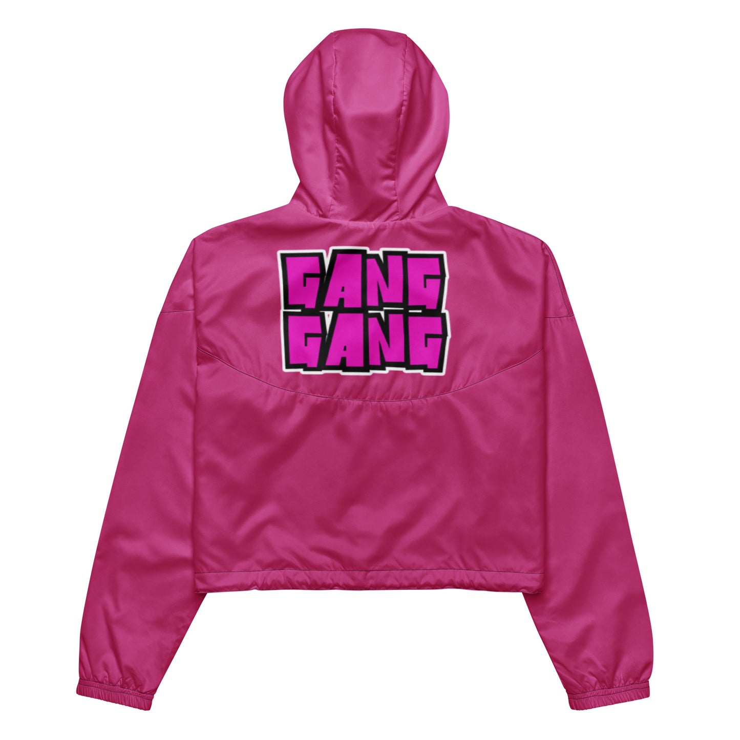 BUNNII GANG "LOGO" Pink Cropped windbreaker