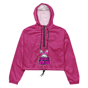 BUNNII GANG "LOGO" Pink Cropped windbreaker