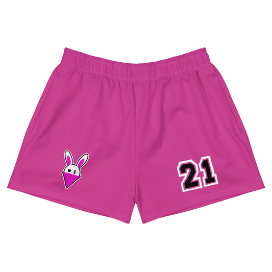 BUNNII GANG "TEAM BUNNII" Pink Athletic Shorts