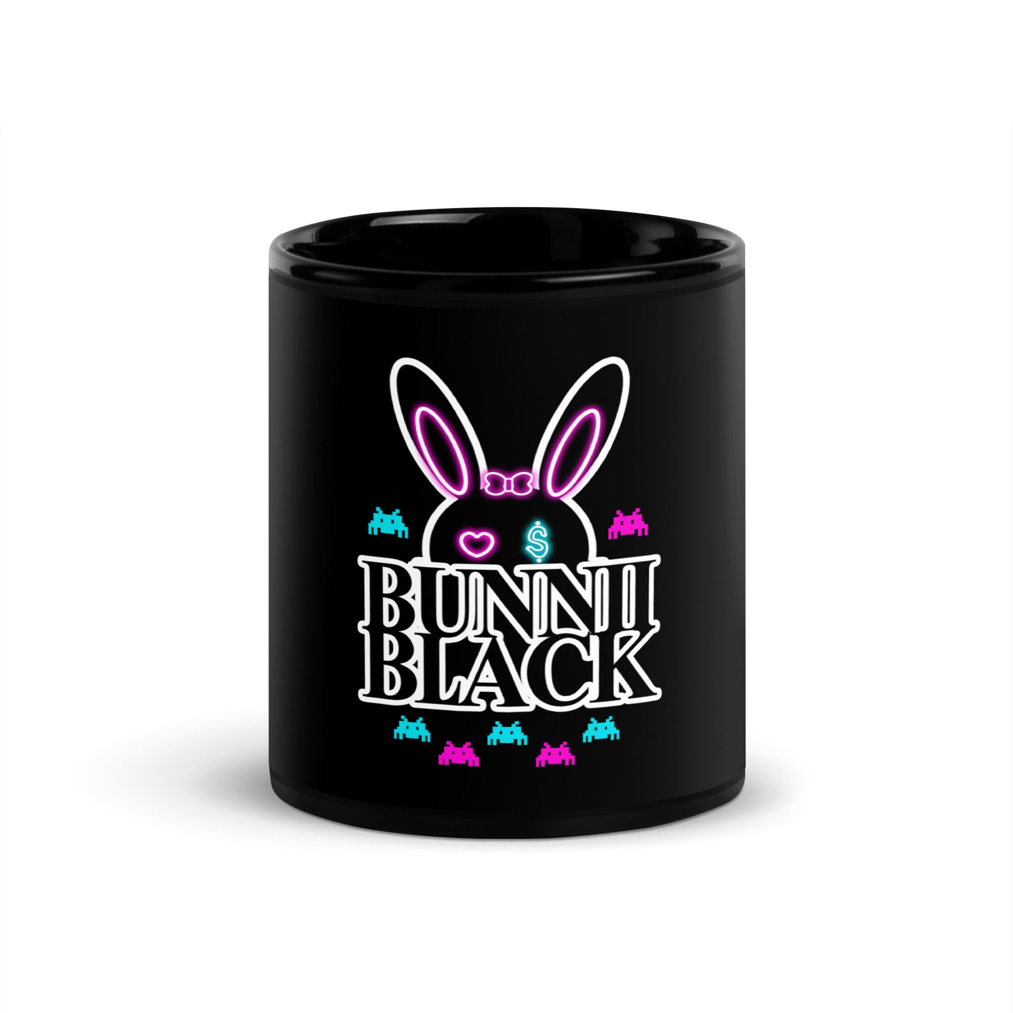 BUNNII GANG "BUNNII BLACK" Black Glossy Mug