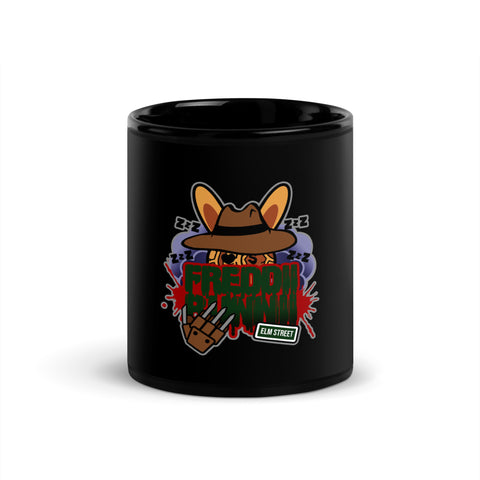 BUNNII GANG "FREDDII BUNNII" Black Glossy Mug
