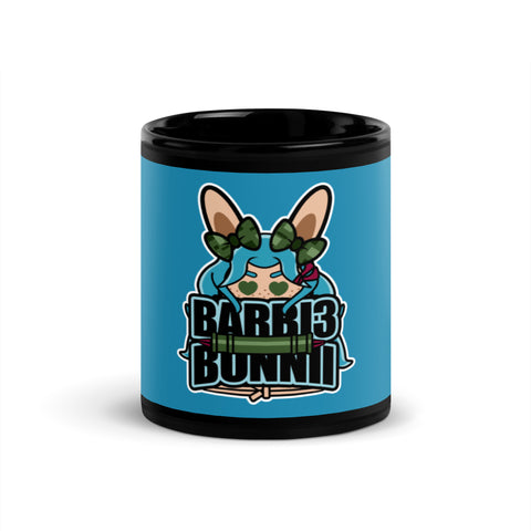 BUNNII GANG "BARBI3 BUNNII" Black Glossy Mug