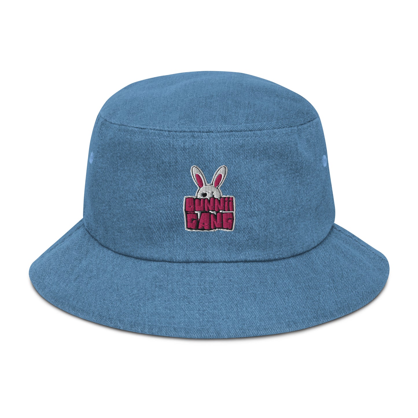 BUNNII GANG "LOGO" Denim Bucket Hat