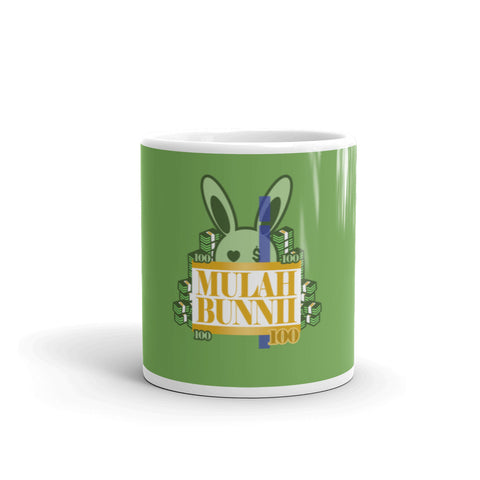 BUNNII GANG "MULAH BUNNII" White glossy mug