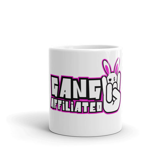 BUNNII GANG "GANG AFFILIATED" White glossy mug