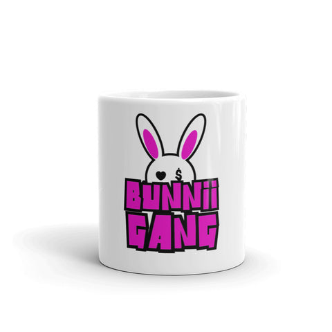 BUNNII GANG White glossy mug