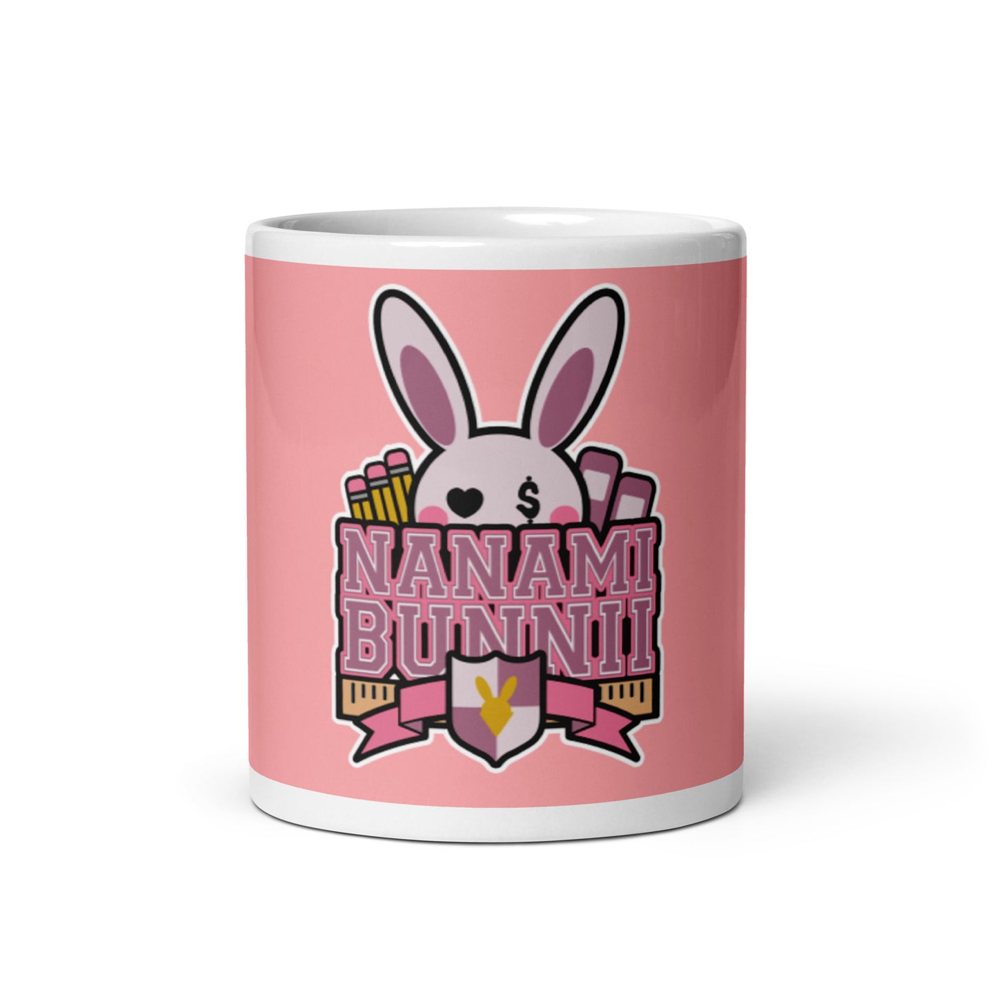 BUNNII GANG "NANAMI BUNNII" White glossy mug
