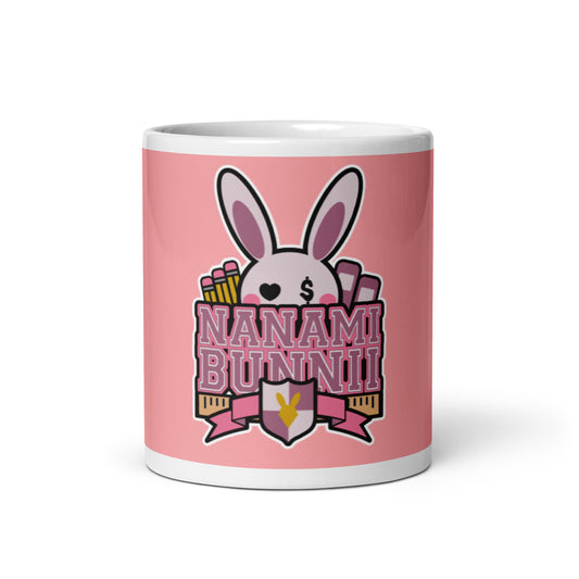 BUNNII GANG "NANAMI BUNNII" White glossy mug