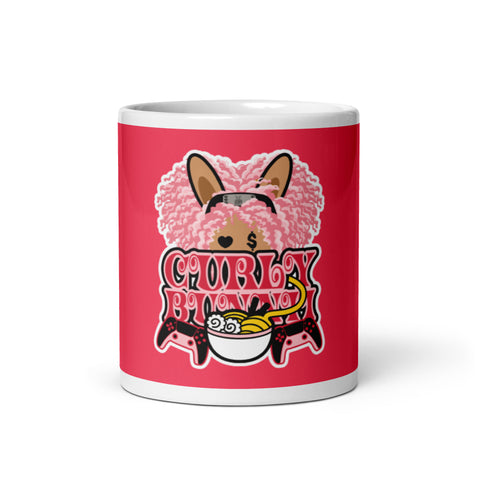 BUNNII GANG "CURLY BUNNII" White glossy mug