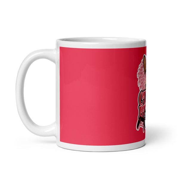 BUNNII GANG "CURLY BUNNII" White glossy mug