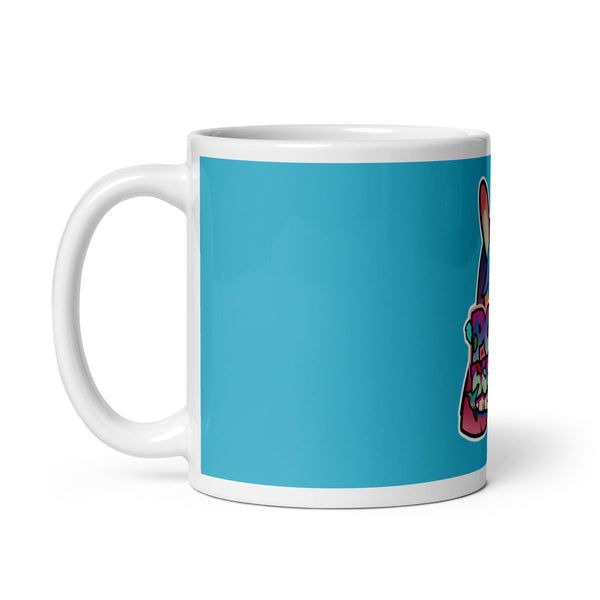 BUNNII GANG "POCA BUNNII" White glossy mug