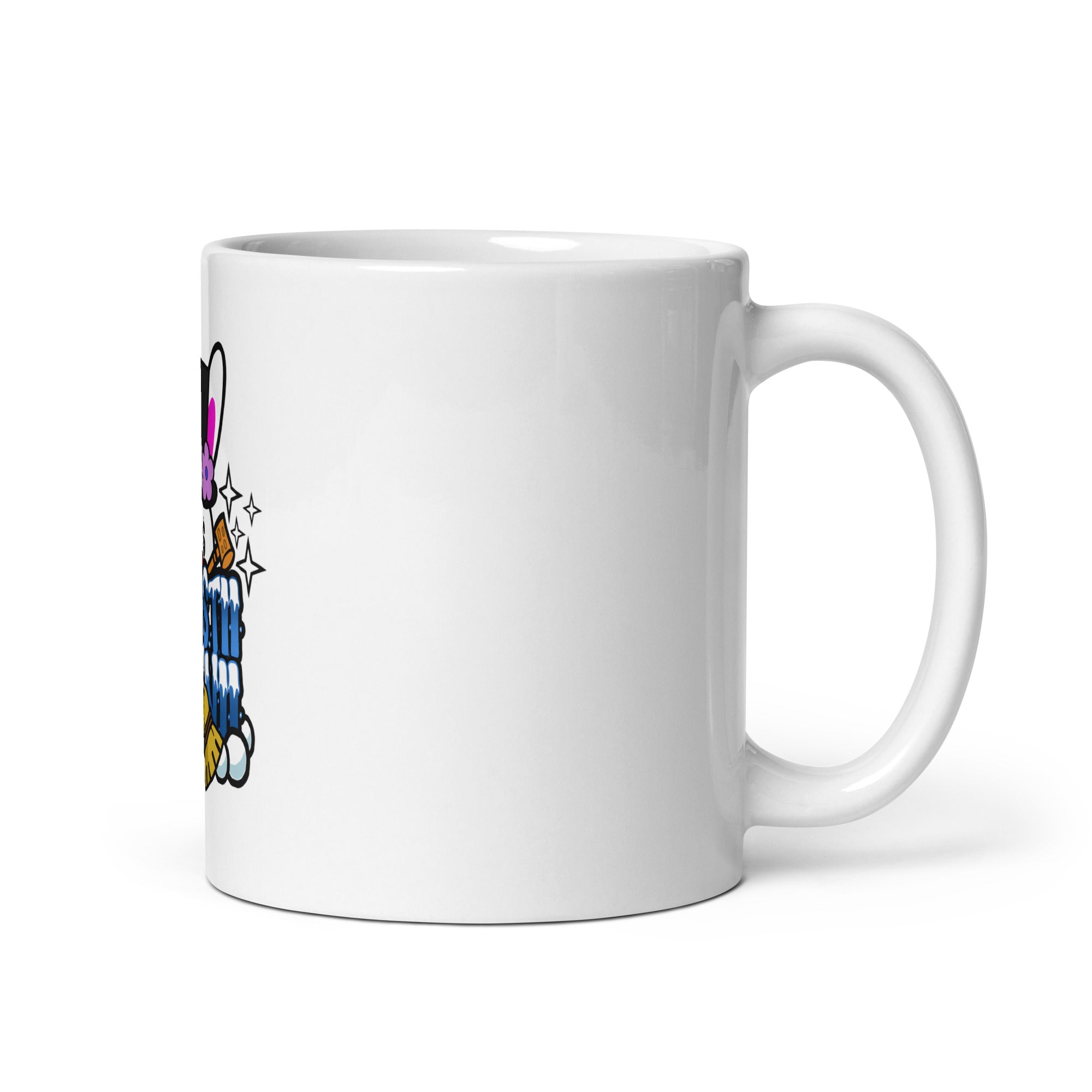 BUNNII GANG "FROSTII BUNNII" White glossy mug