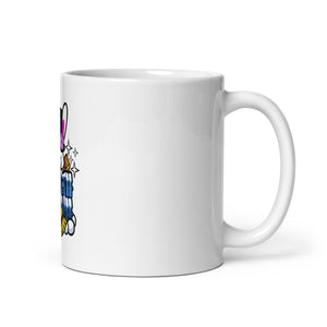 BUNNII GANG "FROSTII BUNNII" White glossy mug