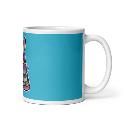 BUNNII GANG "POCA BUNNII" White glossy mug