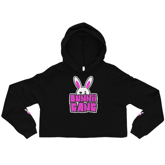 BUNNII GANG "LOGO" CROP HOODIE