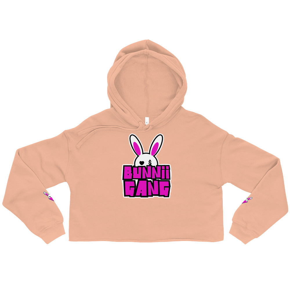 BUNNII GANG "LOGO" CROP HOODIE