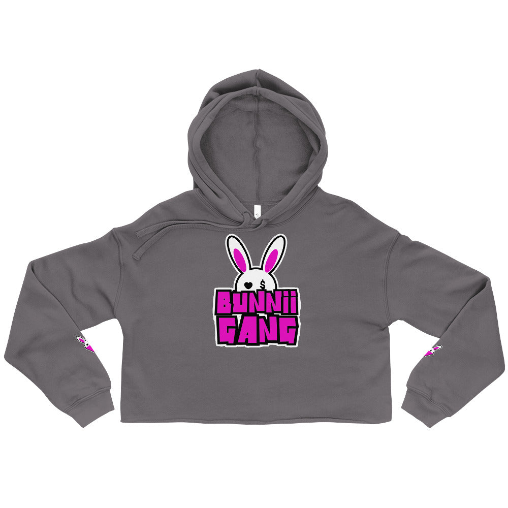 BUNNII GANG "LOGO" CROP HOODIE