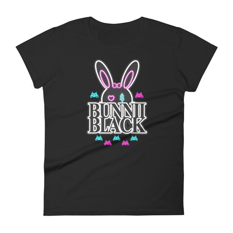 BUNNII GANG "BUNNII BLACK" Women's short sleeve t-shirt