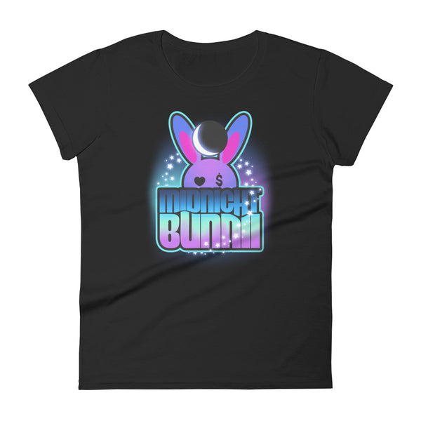 BUNNII GANG "MIDNIGHT BUNNII" Women's short sleeve t-shirt