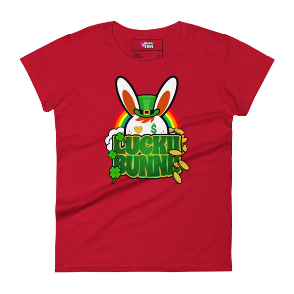 BUNNII GANG "LUCKII BUNNII" Women's short sleeve t-shirt