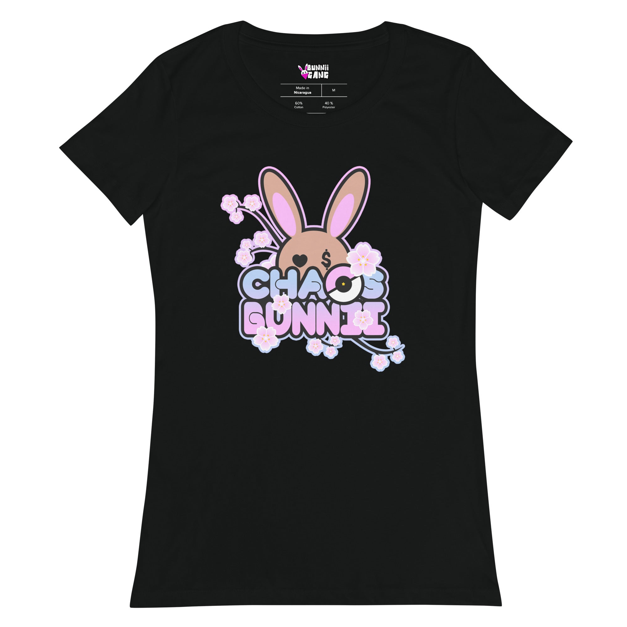 BUNNII GANG "CHAOS BUNNII" Women’s fitted t-shirt