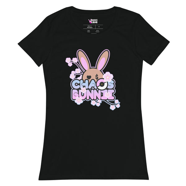 BUNNII GANG "CHAOS BUNNII" Women’s fitted t-shirt