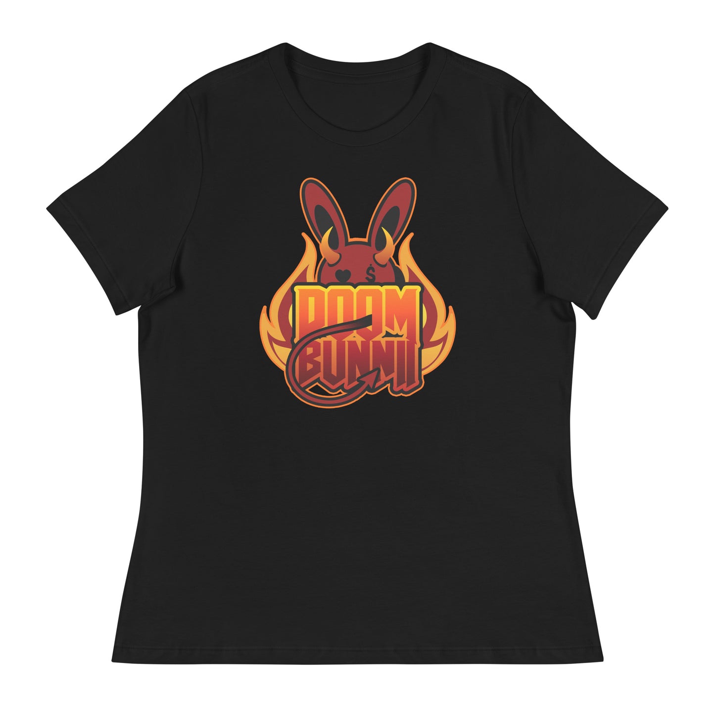 BUNNII GANG "DOOM BUNNII" Women's Relaxed T-Shirt